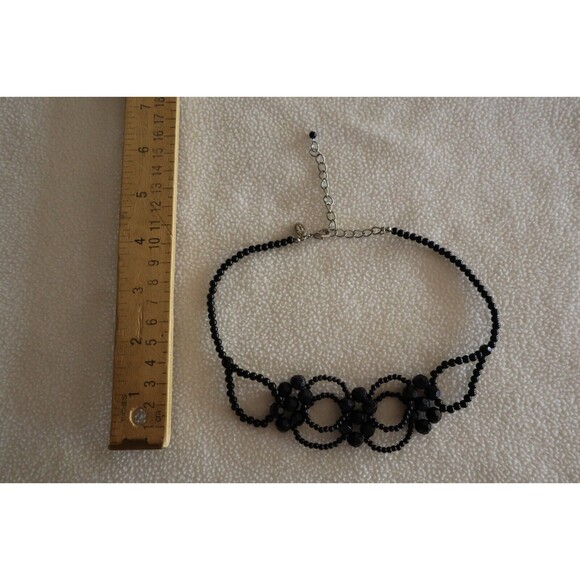 Lot of 4 Vintage Necklaces Bib Black Faceted Beads Cookie Lee Napier Pendant - Picture 15 of 16